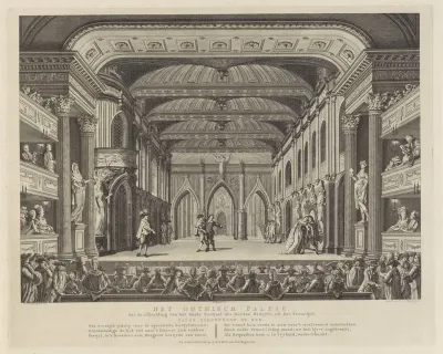 Schouwburg met toneeldecor: Het Gothisch Paleis