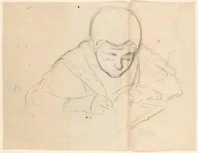 Schrijvende jongen