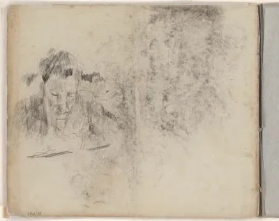 Schrijvende of lezende man