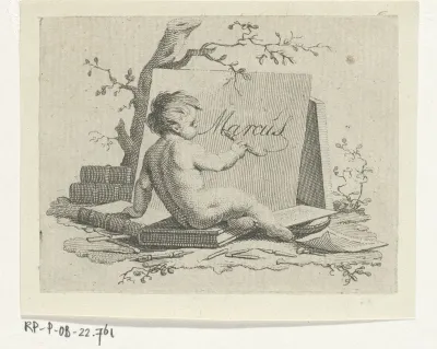 Schrijvende putto