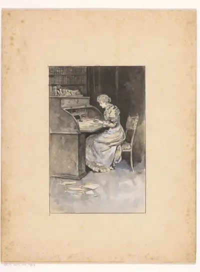 Schrijvende vrouw
