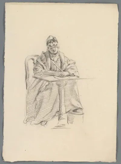 Schrijvende vrouw