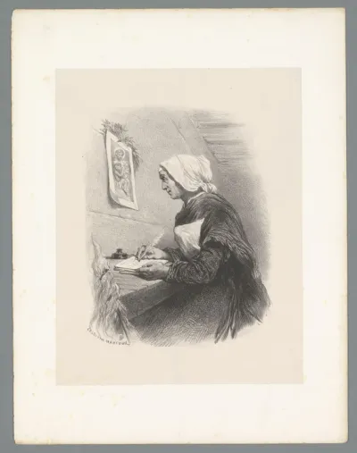 Schrijvende vrouw