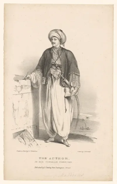 Schrijver in Turkse kleding