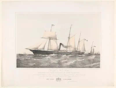 Schroefstoomschip Mohammed Said, Marie de Brabant et Comte de Hainaut varend op zee