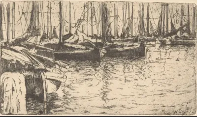 Schuiten in de haven van Volendam