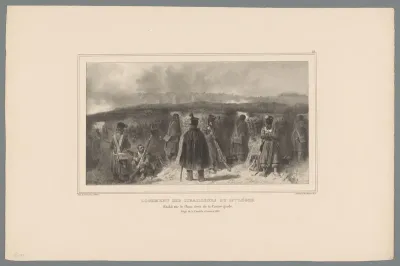 Schutters achter een borstwering, 1832