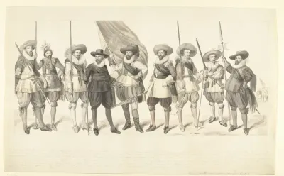 Schutters van het vendel van kapitein Abraham Boom en luitenant Oetgens van Waveren, 1623