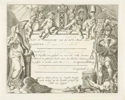 Schuttersbrief van Amsterdam ten name van kapitein Adriaan van Aalst