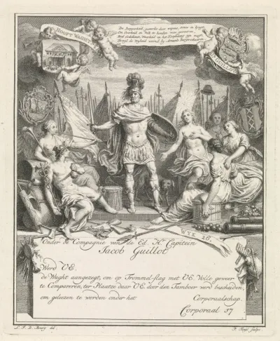 Schuttersbrief van kapitein Jacob Guillot