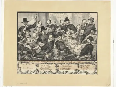 Schuttersstuk met Pieter Dircksz. Hasselaer, 1586