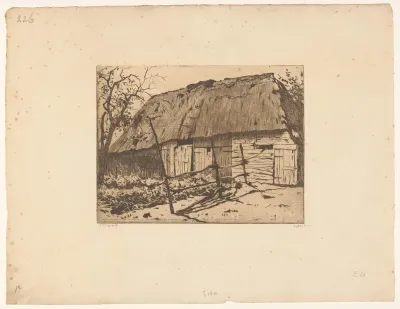 Schuur met hek in Brabant