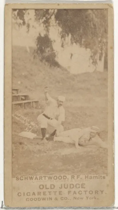 Schwartwood, Right Field, Hamit, from the Old Judge series (N172) for Old Judge Cigarettes