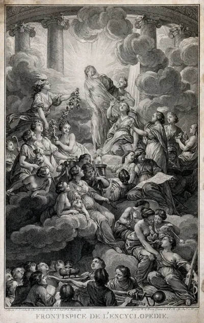 Science: the engraved titlepage to the Encyclopedie of Diderot and d'Alembert
