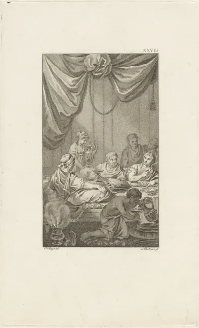 Scipio en Hasdrubal aan de maaltijd