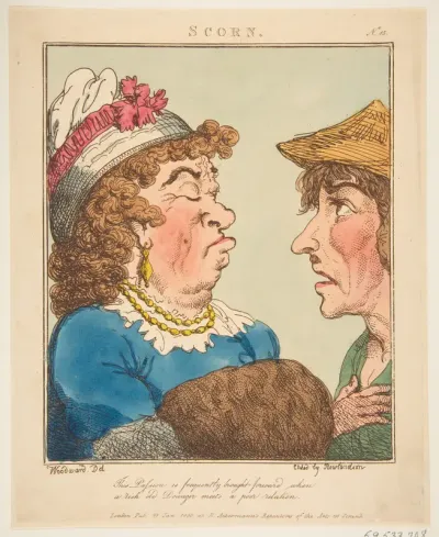 Scorn (Le Brun Travested, or Caricatures of the Passions)