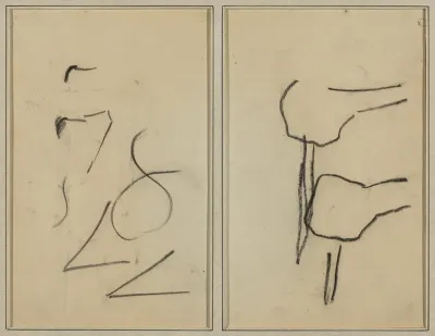 Scribbles; Two Shapes [verso]