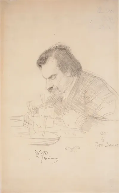 Sculptor Hugo Salemann, Portrait Study
