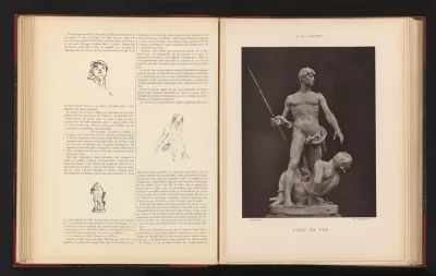Sculptuur 'L'âge de fer' door Alfred-Désiré Lanson