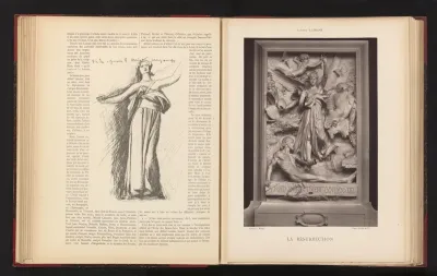 Sculptuur 'La résurrection' door Alfred-Désiré Lanson