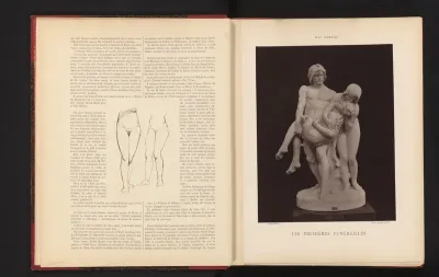 Sculptuur 'Les premières funérailles' door Louis-Ernest Barrias