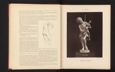 Sculptuur 'Mozart enfant' door Louis-Ernest Barrias