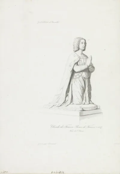 Sculptuur van Claudia van Valois, koningin van Frankrijk