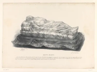 Sculptuur van de dode Christus
