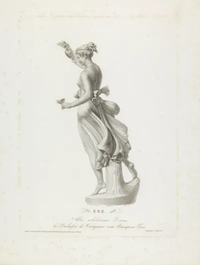 Sculptuur van de Griekse godin Hebe