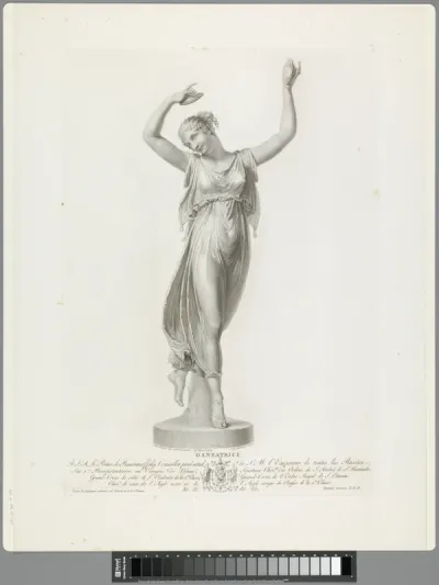 Sculptuur van een danseres