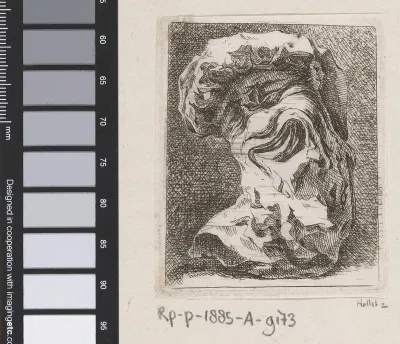 Sculptuur van een groteske kop