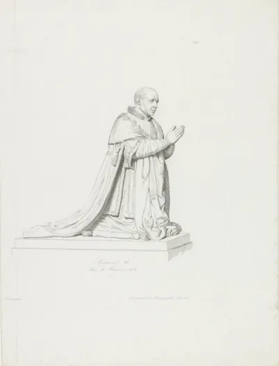 Sculptuur van Lodewijk XI, koning van Frankrijk