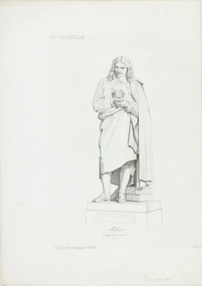 Sculptuur van Molière