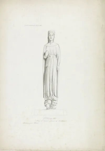 Sculptuur van Ultrogothe, koningin der Franken