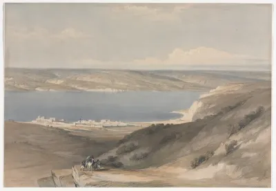 Sea of Galilee at Genezareth looking Towards Bashan