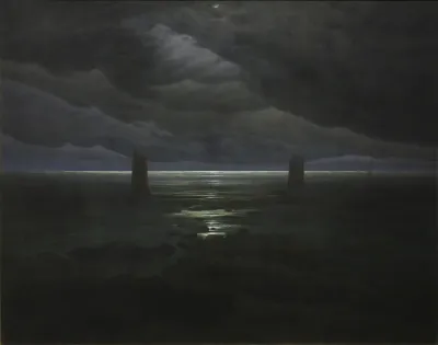 Sea Shore in Moonlight
