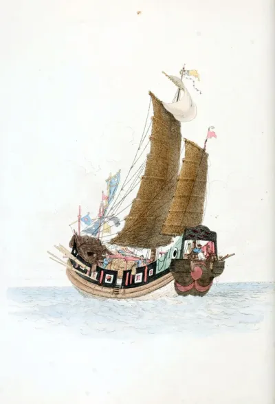 Sea vessel under sail