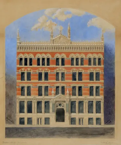 Sears Building, Chicago, Illinois, Elevation of Competition Drawing