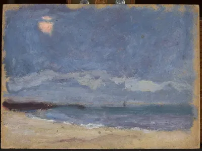 Seascape (the sun behind a cloud)