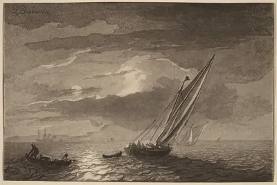 Seascape with Full Moon