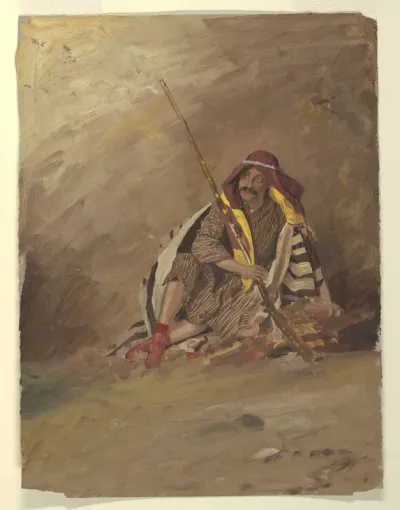 Seated Bedouin, probably February