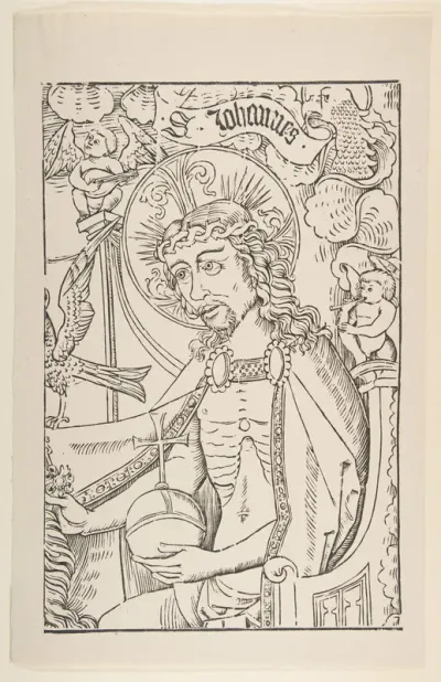 Seated Christ Holding the Orb, a section of the "Crowning of the Virgin"