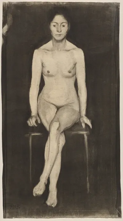 Seated Female Nude (Self-Portrait?)