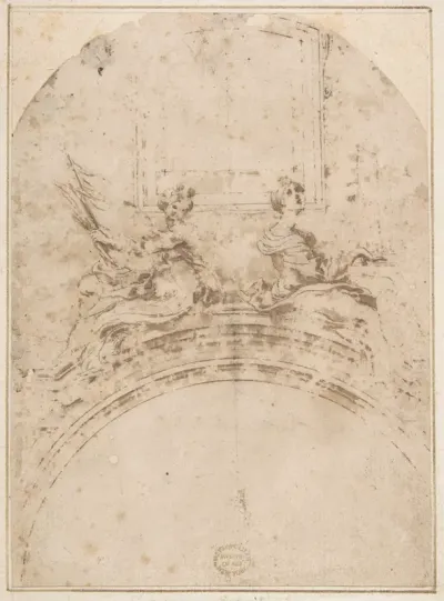 Seated Figures of Saint Ursula and Saint Cecilia