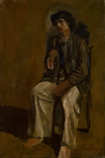 Seated Gypsy with a Staff