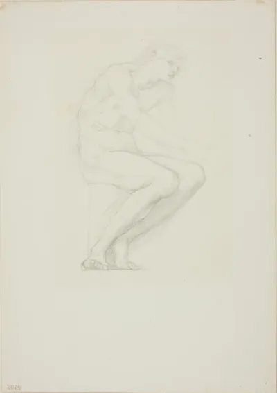 Seated Male Nude