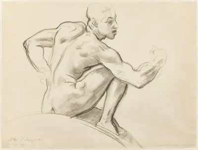 Seated Male Nude