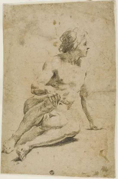 Seated Male Nude