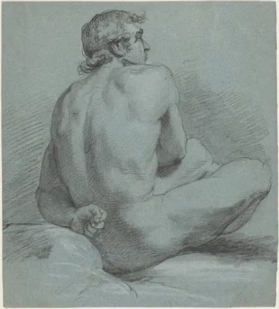 Seated Male Nude