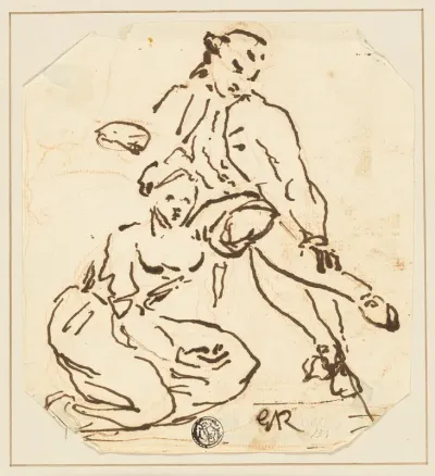 Seated Man and Woman